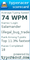 Scorecard for user illegal_bug_trader