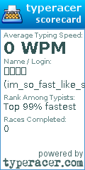 Scorecard for user im_so_fast_like_speed_lol