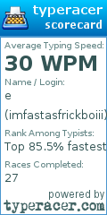 Scorecard for user imfastasfrickboiii