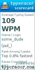 Scorecard for user jad_