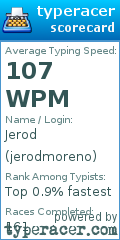 Scorecard for user jerodmoreno