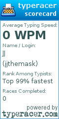 Scorecard for user jjthemask