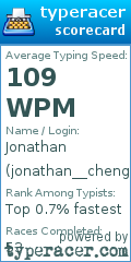 Scorecard for user jonathan__cheng