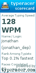 Scorecard for user jonathan_dep