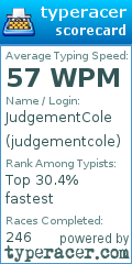 Scorecard for user judgementcole