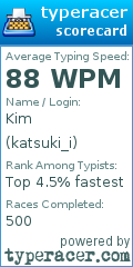 Scorecard for user katsuki_i
