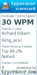 Scorecard for user king_ace