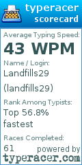 Scorecard for user landfills29