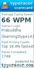 Scorecard for user learning2type1414