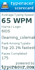 Scorecard for user learning_colemak_