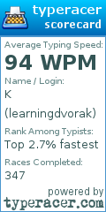 Scorecard for user learningdvorak