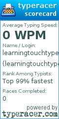 Scorecard for user learningtouchtype11