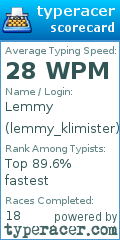 Scorecard for user lemmy_klimister