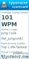 Scorecard for user let_jungcook