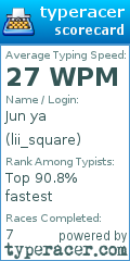 Scorecard for user lii_square