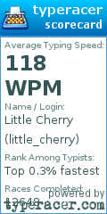 Scorecard for user little_cherry