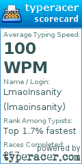 Scorecard for user lmaoinsanity