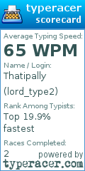 Scorecard for user lord_type2