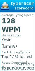 Scorecard for user lumin8