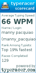 Scorecard for user manny_pacquiao1