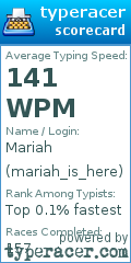 Scorecard for user mariah_is_here