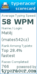 Scorecard for user mates542cz