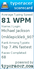 Scorecard for user miklepickle9_907