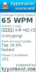 Scorecard for user mirtyping