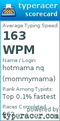 Scorecard for user mommymama