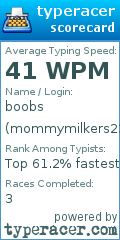 Scorecard for user mommymilkers234