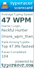 Scorecard for user more_wpm_then_reckful