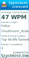 Scorecard for user mushroom_dude