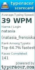 Scorecard for user natasia_frensiska