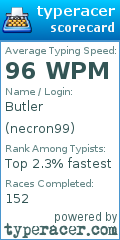 Scorecard for user necron99