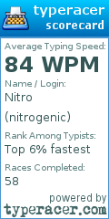 Scorecard for user nitrogenic