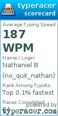 Scorecard for user no_quit_nathan