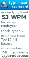 Scorecard for user noob_typer_26