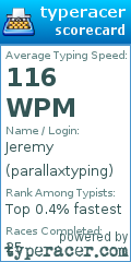 Scorecard for user parallaxtyping