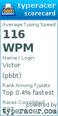 Scorecard for user pbbt