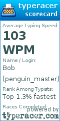 Scorecard for user penguin_master