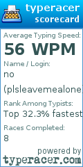 Scorecard for user plsleavemealone