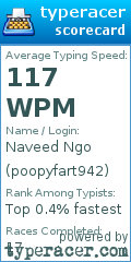 Scorecard for user poopyfart942