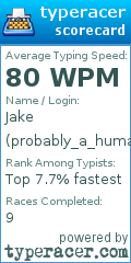 Scorecard for user probably_a_human