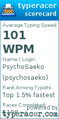 Scorecard for user psychosaeko