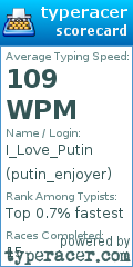 Scorecard for user putin_enjoyer