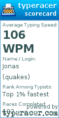 Scorecard for user quakes