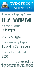 Scorecard for user refluxings