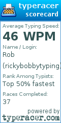 Scorecard for user rickybobbytyping