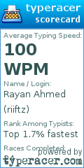 Scorecard for user riiftz