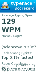 Scorecard for user sciencewalrus8c7